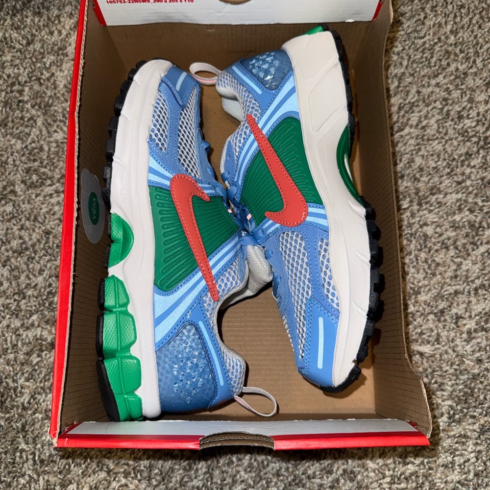 Nike Kids Sneakers in Blue, Green, and Red